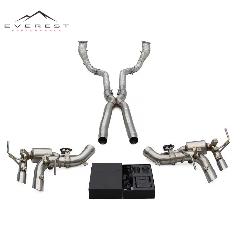 SS304 Exhaust Pipe System X Pipes for Ferrari Purosangue FUV V12 6.5L 2022+ Electronic Valve Full Exhaust Pipe