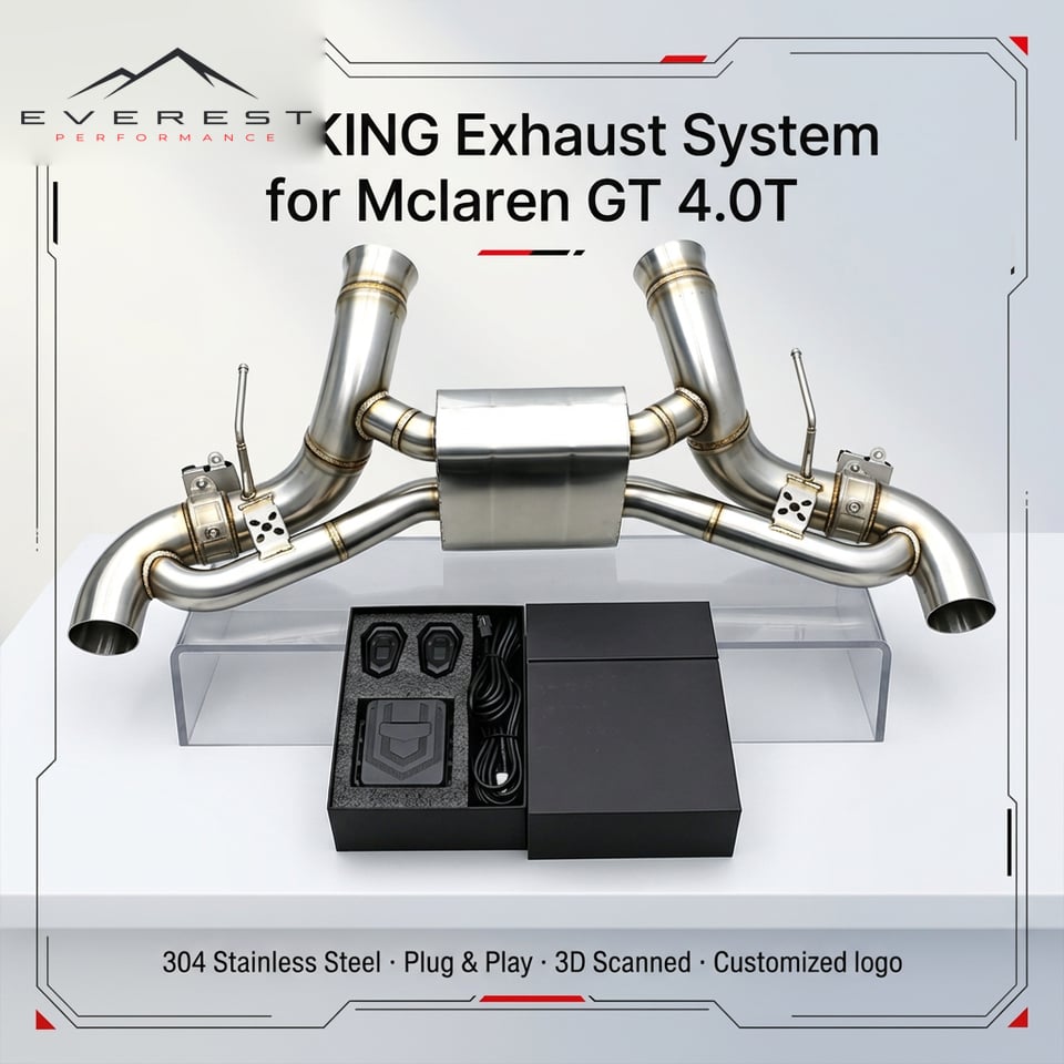 Stainless Steel Catback Muffler Pipes for Mclaren GT 4.0T 2019-2023 Muffler Electronic Valved Pipe Racing Car Exhaust System