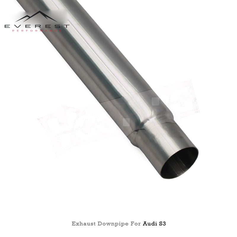 SS304 Free Flow Straight Through Header Downpipe with Heat Shield Exhaust Pipes for Audi S3 2.0T 2015-2020