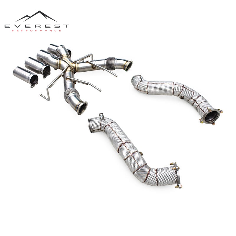 Stainless Steel Free Flow Downpipe Catback for Mclaren 750S 4.0T 2020-2025 Racing Car Straight Exhaust Pipes