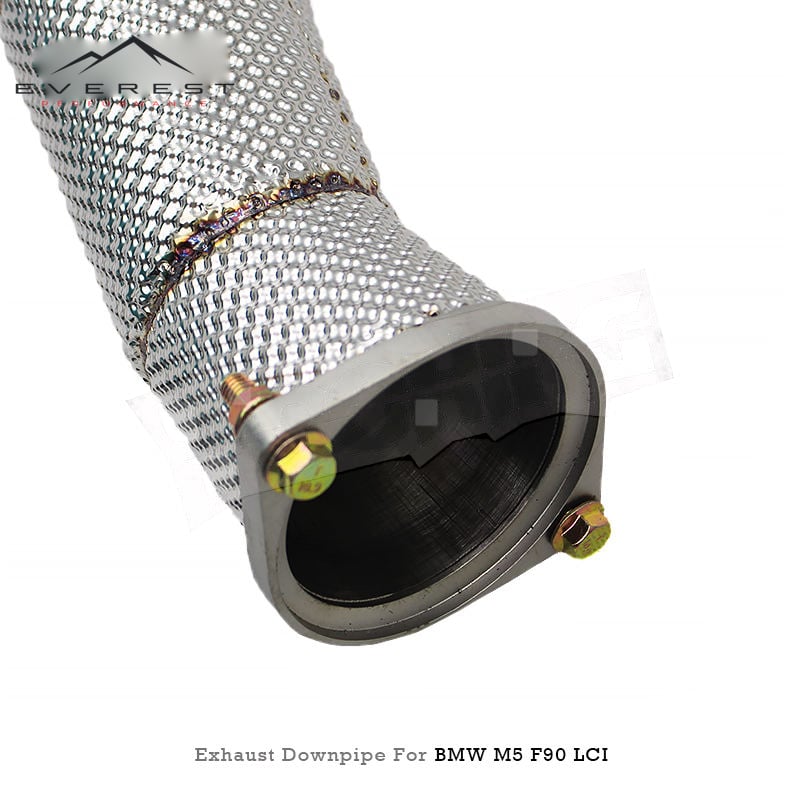 Stainless Steel High Performance Catalyst Downpipe Exhaust Pipesfor BMW M5/M6 F90 LCI 4.4TT 2018-2024 With Heat Shield