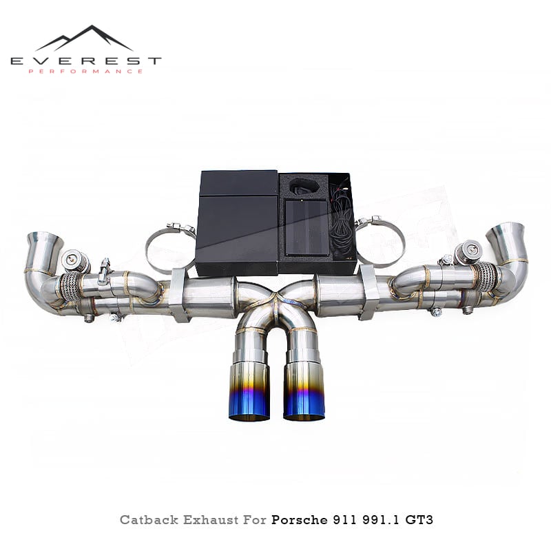 Auto Vacuum Valve Catback for Porsche 911 Carrera 991/991.1/991.2 GT3/GT3RS 2015-2018 Stainless Steel Muffler Exhaust Pipes