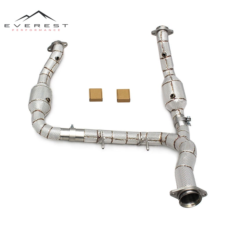 Direct-fit Racing Car Exhaust System 304 Stainless Steel Exhaust Pipes for Ford F150 3.5TT 2015-2023 Exhaust Downpipe