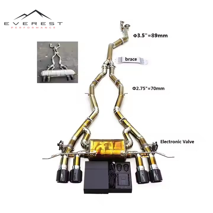 Valvetronic Exhaust System for BMW M3/M4 G80/G82 3.0T 2019-2024 Sport Car Catback Titanium Exhaust