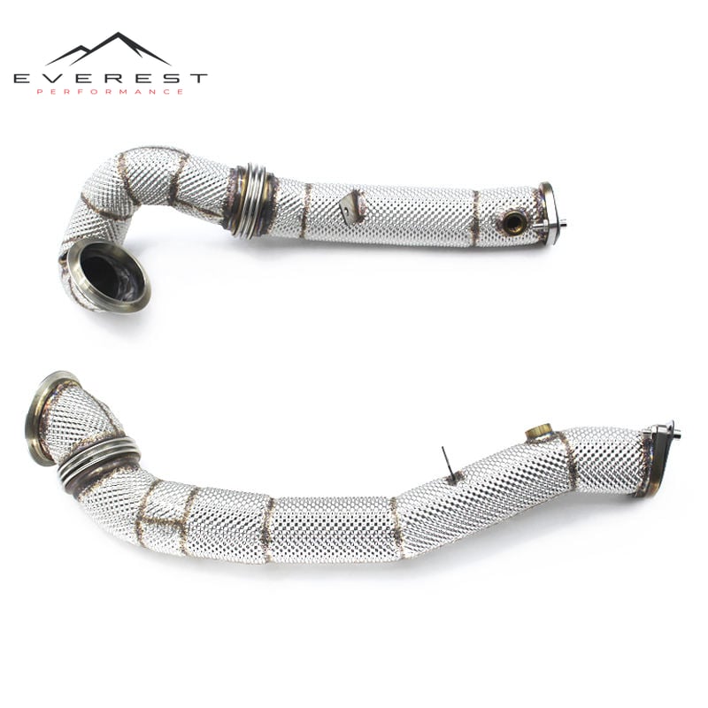 Free Flow Downpipe With Heat Shield for BMW 335i F30 3.0T N54 2013-2015 Stainless Steel Header Exhaust System