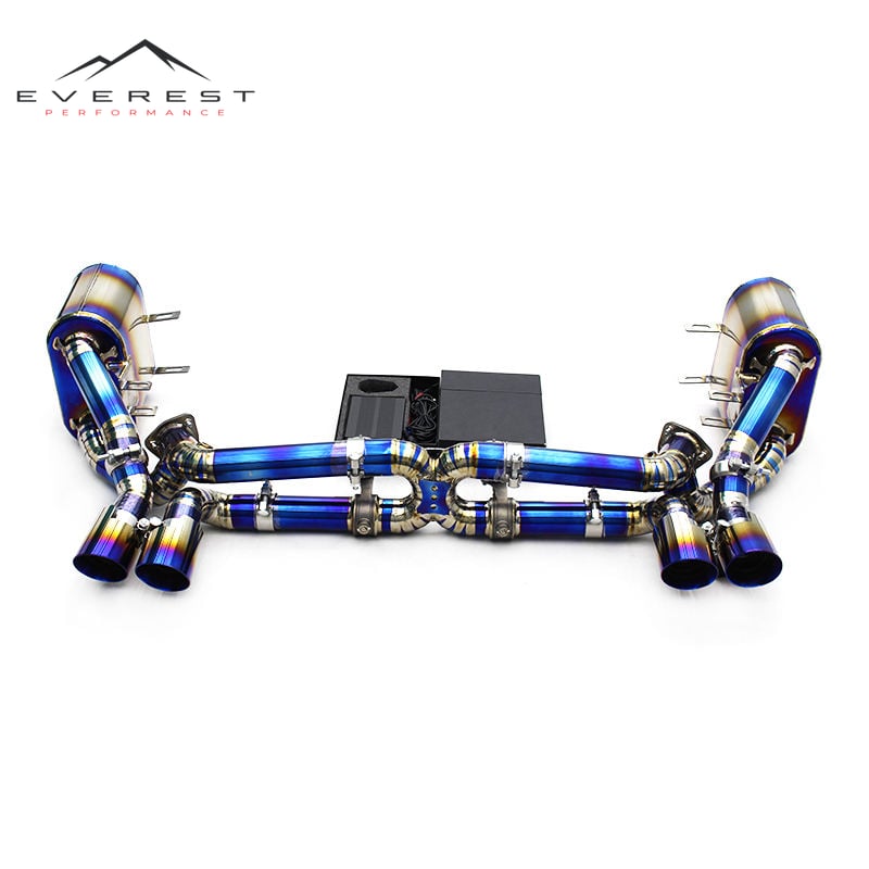 Racing Titanium Lightweight for Porsche 911 997.1/997.2 Carrera 4S 3.6L3.8L 2004-2012 Vacuum Valve Catback Muffler Exhaust Pipes