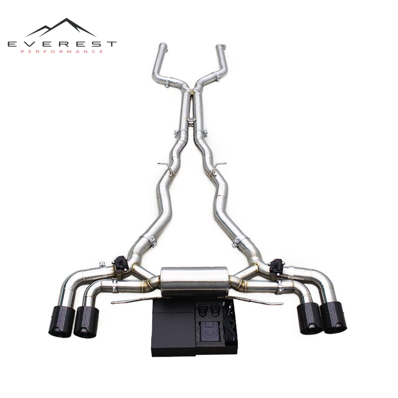 Valved Sport Exhaust System for BMW M8 F91/F92/F93 4.4TT 2019-2023 Enhanced X-pipe Sound Catback With M Performance Tips
