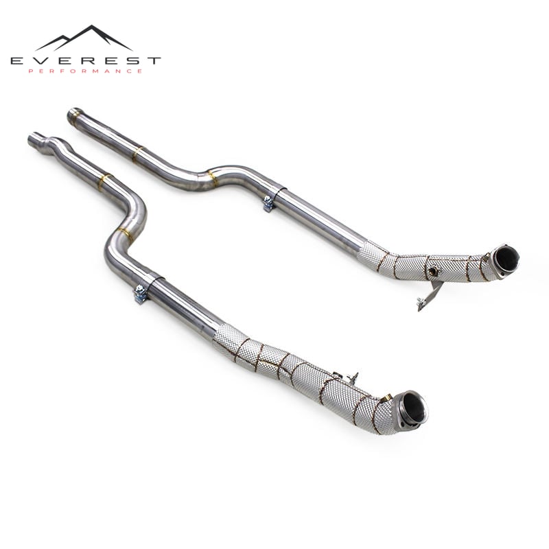 Stainless Steel Exhaust Pipe for Mercedes-Benz CLS550 4.7 2012-2016 Heat Shield Free Flow Exhaust Pipe Car Exhaust System