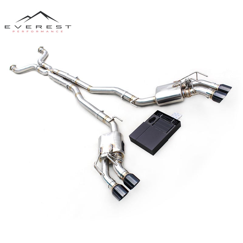 Stainless Steel Exhaust Catback for Chevrolet Camaro ZL1 6.2L 2010-2015 Valvetronic Muffler Exhaust System With Black Tips