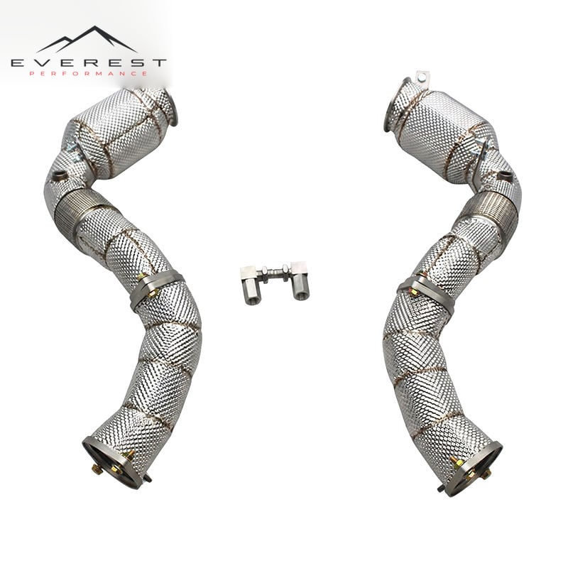 Stainless Steel Exhaust Downpipe with Catalyst for BMW X7 M60i 4.4TT 2020-2026 Racing Exhaust High Flow Pipe Catted Downpipe