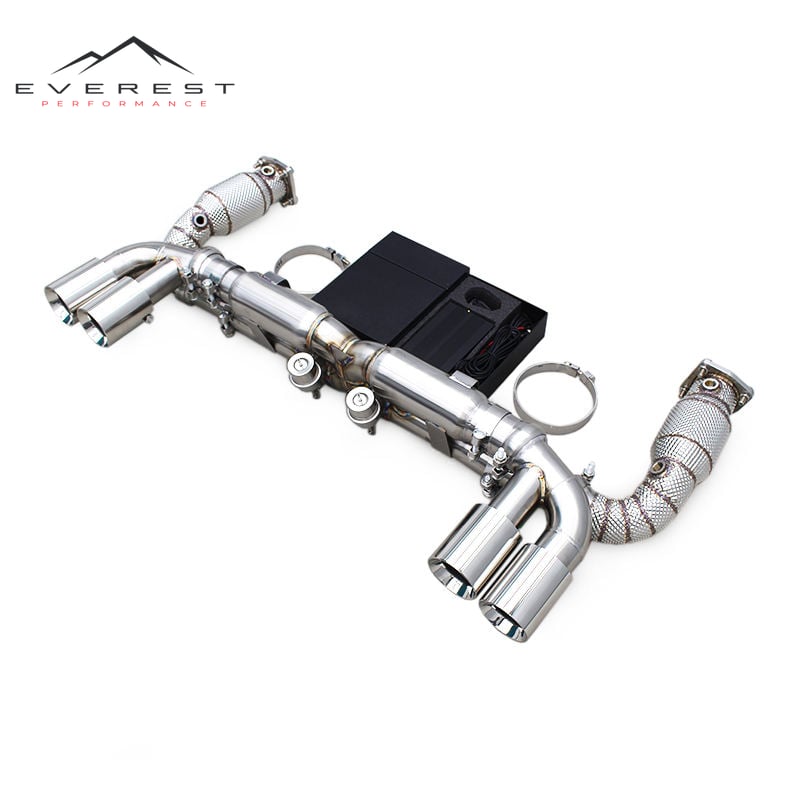 Cat Exhaust System for Porsche 911 997/997.1 Turbo 3.6L 2004-2012 Stainless Steel Axle Back With Catalyst Downpipe