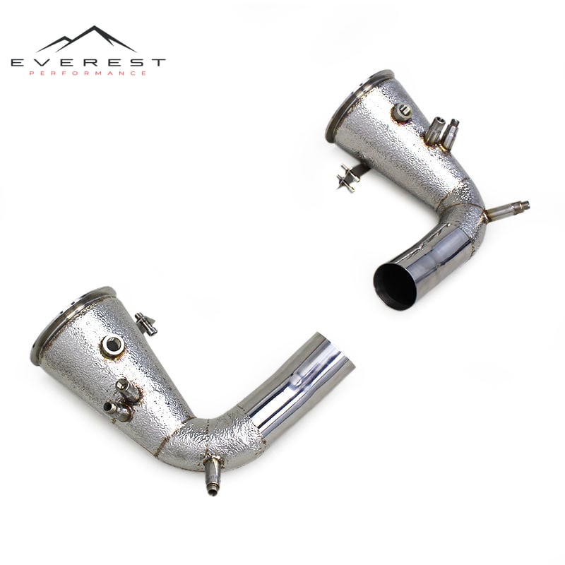 Engine Straight Downpipe for Porsche 911 992 3.0T 2019-2024 Stainless Steel Free Flow Pipes Street Car Exhaust System