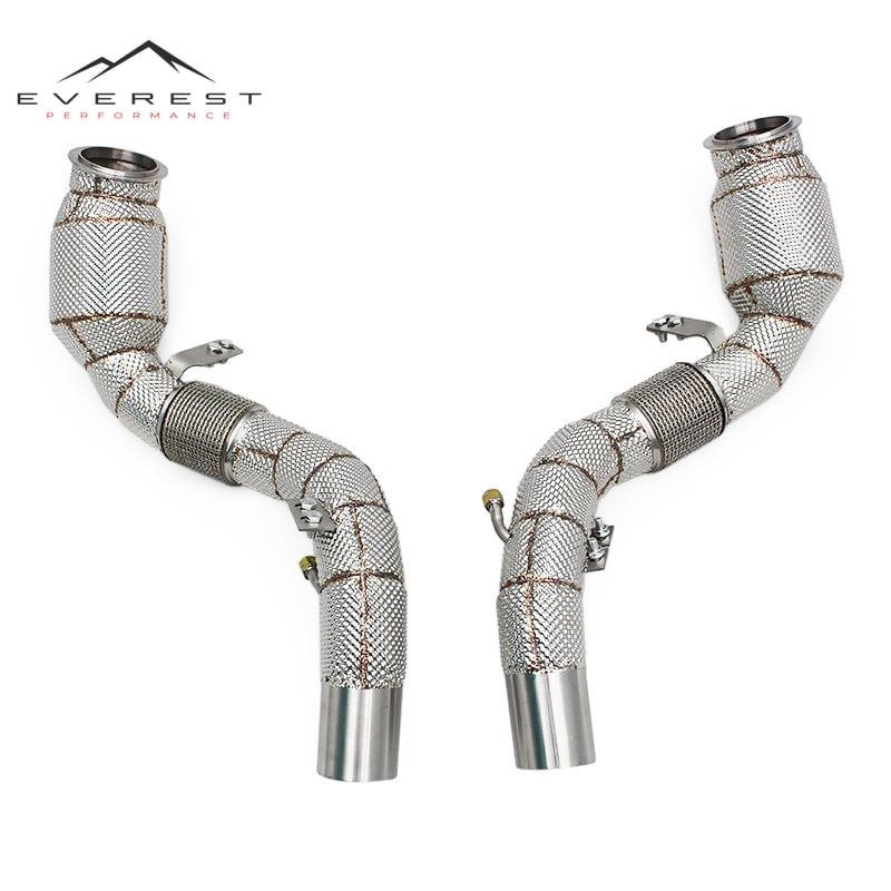 Exhaust Downpipe for BMW M850/M850i 4.4TT G14/G15/G16 Alpina B8 2020-2023 Stainless Steel 100/200Cell Free Flow Pipe