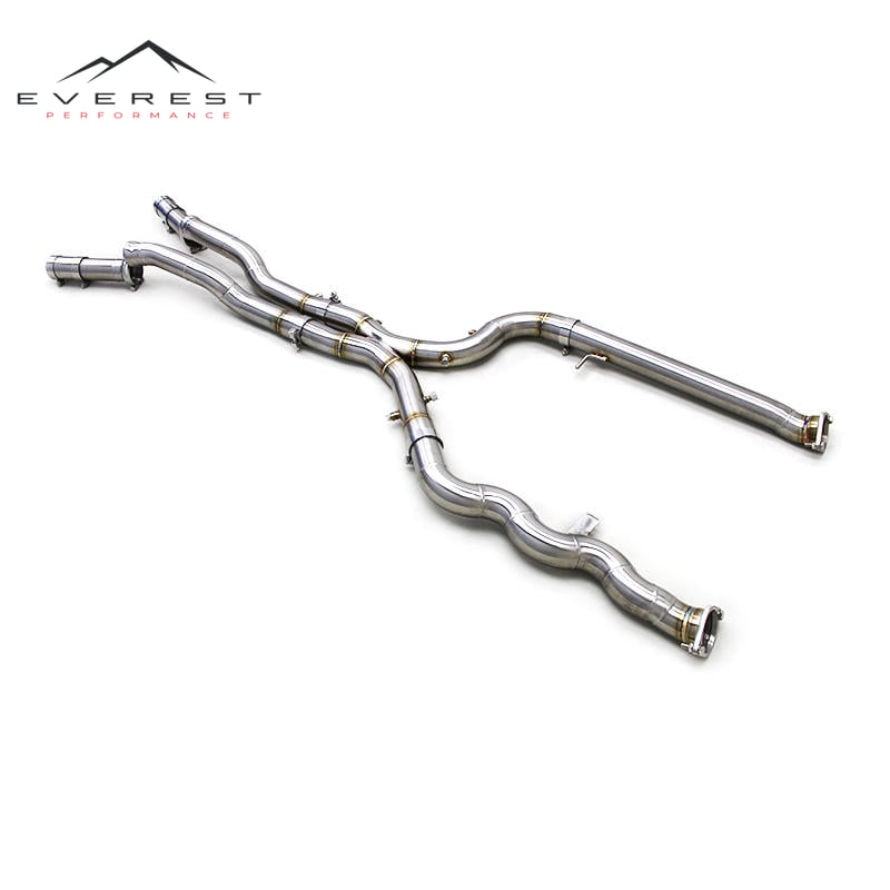 Race Exhaust Midpipe for BMW M3/M4 G80/G82 S58 3.0T 2019-2023 2.75inch Stainless Steel Pipe X Active Sound Mid Pipe With OPF