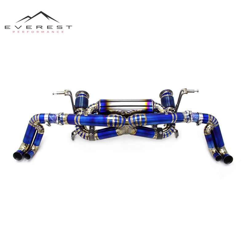 Catback Exhaust for Audi R8 V8 4.2L 2008-2015 Tuning Titanium Pipe Muffler Axle Back Quad Outlet Muffler Exhaust System