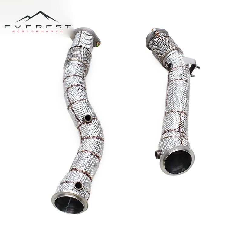 Heat Shield Exhaust Pipe for BMW X3M/X4M F97/F98 Competition 3.0T 2019-2023 Stainless Steel Free Flow Downpipe