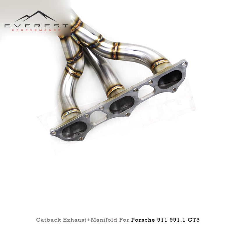 SS304 Plated Golden Exhaust Pipe System for Porsche 911 991/991.1/991.2 GT3 2011-2019 Exhaust Manifold Valve Catback Exhaust