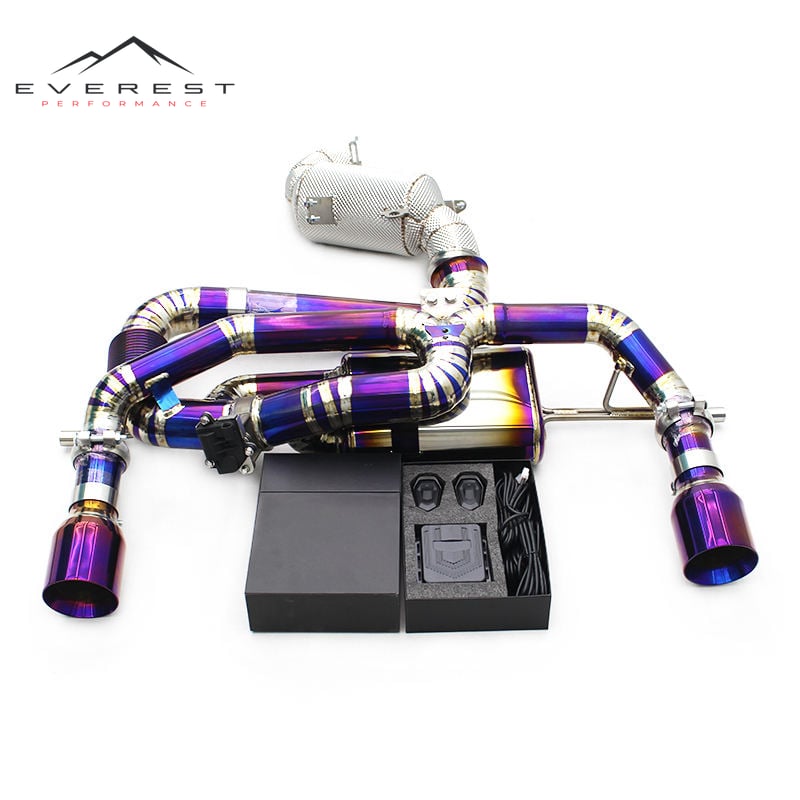 Titanium Catback Exhaust System for Lotus EMIRA 2021-2022 SS304 Exhaust DownPipe With Titanium Valved Muffler Pipe