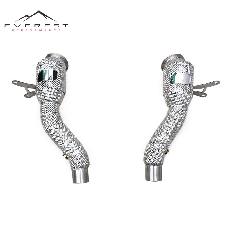 Race High Flow Exhaust Downpipe for Ferrari 458/458 Speciale/458SC 4.5L 2014-2016 100/200/300cell Catalyst Exhaust Pipe