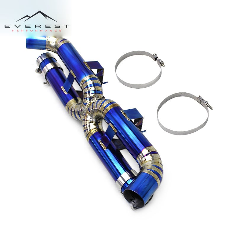 Catback Exhaust Pipe for Porsche 911 992 carrera S Titanium Race Car Exhaust System Dual Outlet