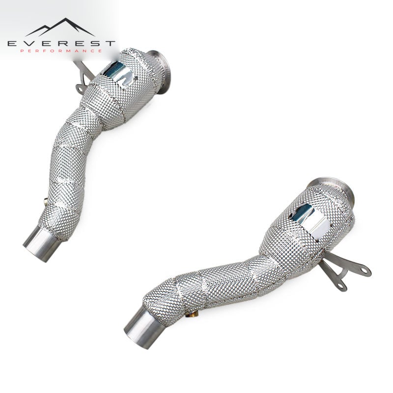 Racing High Flow Exhaust Downpipe for Ferrari 458/458 Speciale/458SC 4.5L 2014-2016 100/200/300cell Catalyst Catted Exhaust Pipe