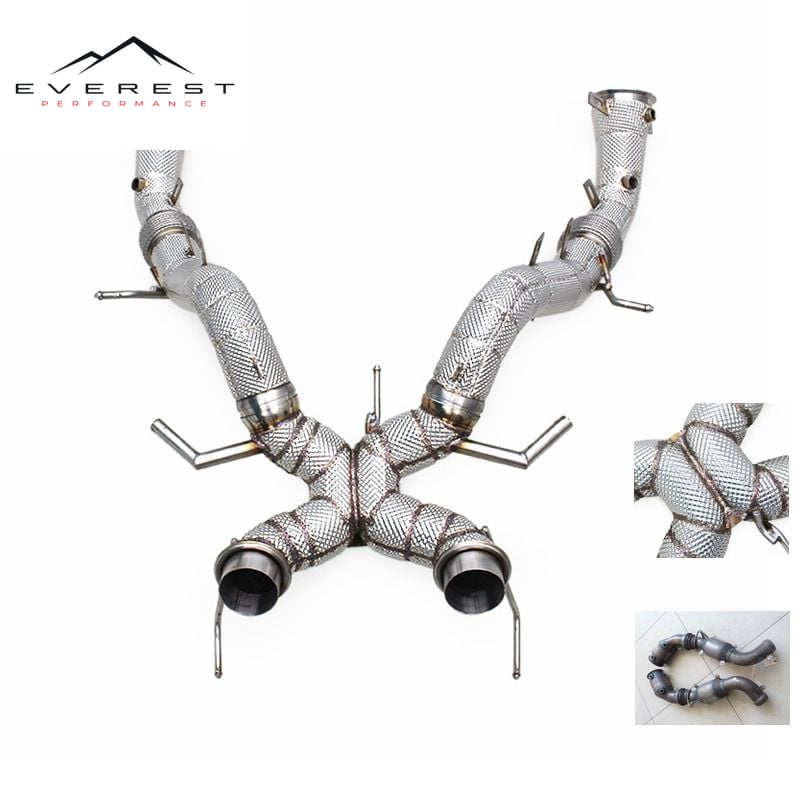 Track Exhaust With No Valve for Mclaren 600LT Spider/Coupe 3.8T 2018-2020 Stainless Steel Car Exhaust Catback System