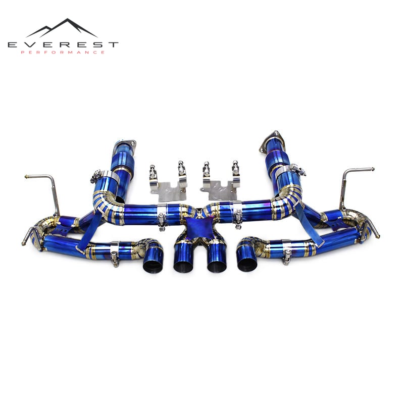 Non Valved Sport Exhaust System for Chevrolet Corvette C8 Z06 2019-2023 Titanium Straight Through Pipe Track Exhaust