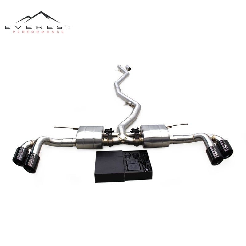 Racing SS304 Valvetronic Catback Exhaust Pipes System for BMW X5 F15 2.0T/3.0T 2014-2018 Valved Muffler Exhaust With Black Tips
