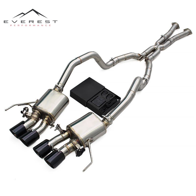 Replacement for Chevrolet Corvette C7 6.2L (2013-2019) Axle Back Exhaust System with Smart Valve Remote Control