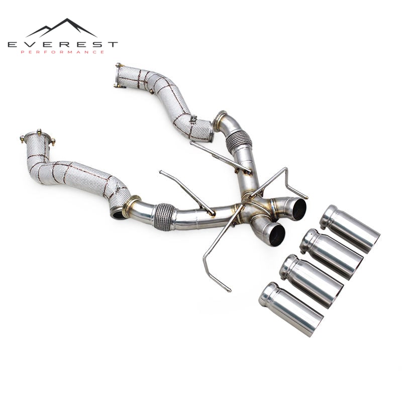 Stainless Steel Catback Exhaust Downpipe for Mclaren 750S 4.0T 2020-2025 Free Flow Pipe Muffler