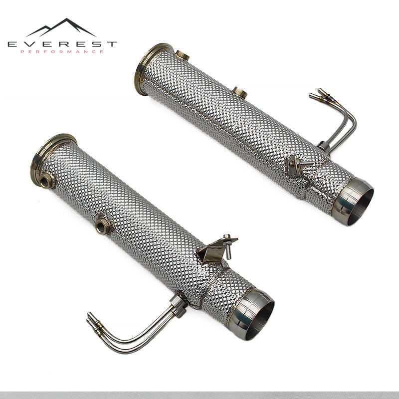 Free Flow Downpipe for Mclaren Artura Spider 3.0T 2021-2024 Stainless Steel Exhaust Pipes With Heat Shield