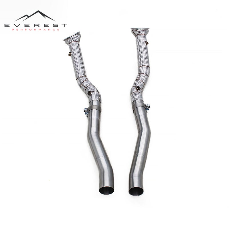 Direct-fit Exhaust Downpipe for Ferrari 812 6.5L/F12 6.3L V12 2013-2020 Stainless Steel Free Flow Down Pipe Header