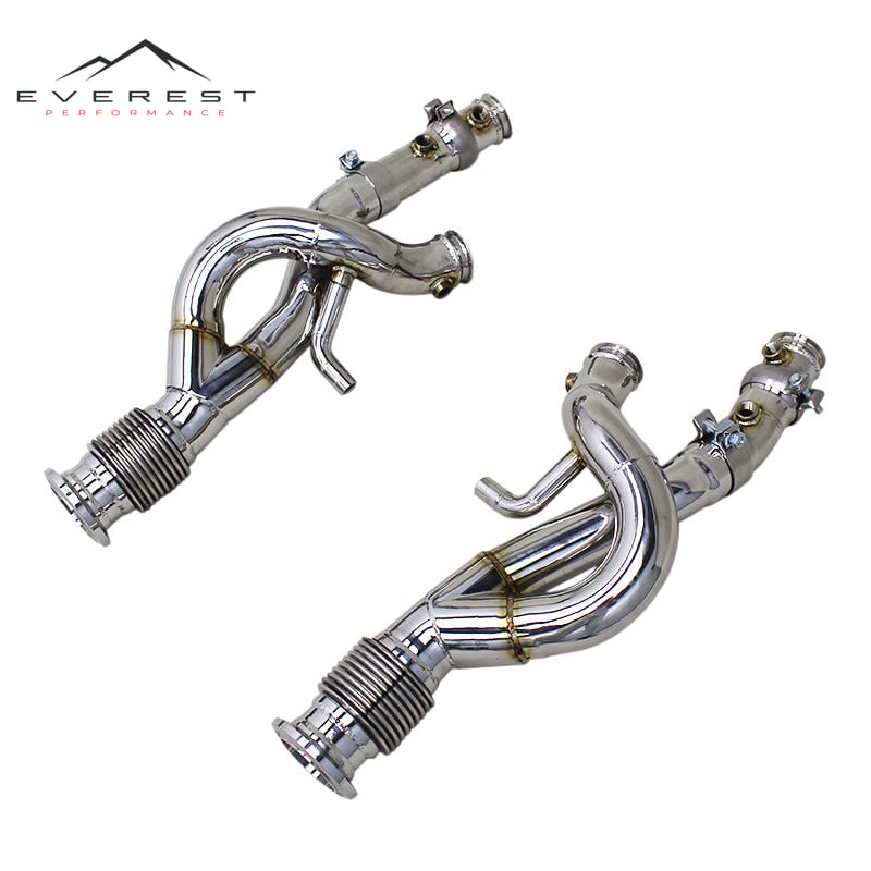 SS304 Turbo Exhaust Downpipe for Lamborghini Revuelto V12 6.5L 2023-2025 Racing Free Flow Pipes Auto Spare Parts