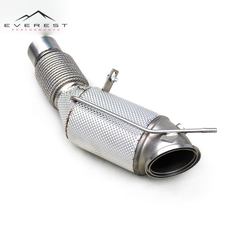 Heat Shield Downpipe for BMW 325i/330i G20/G28 B48/2.0T/B58/3.0T 2020-2024 Free Flow Exhaust Pipes