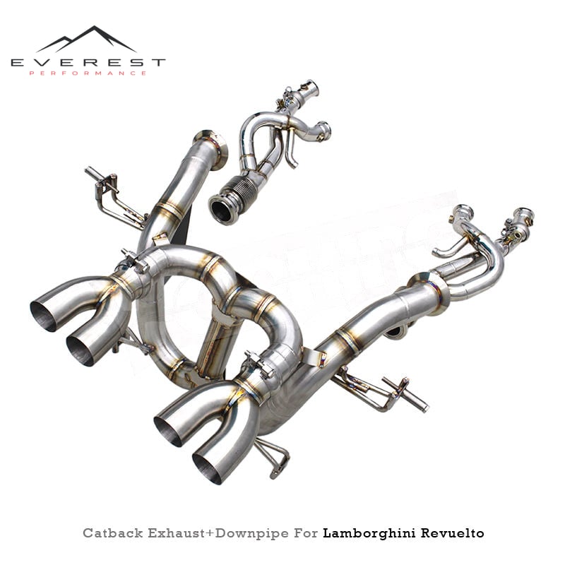 Custom Exhaust System for Lamborghini Revuelto 6.5L V12 2023-2025 SUS304 Pipe Header Downpipe 2.75" Catbck Muffler Dynamic Sound