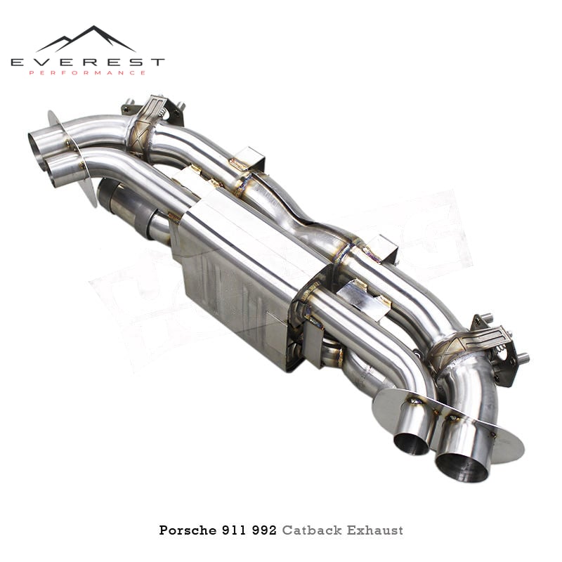 SS304 Exhaust Pipe System for Porsche 911 992 3.0T 2020-2023 Sport Car Muffler Valve Catback Exhaust