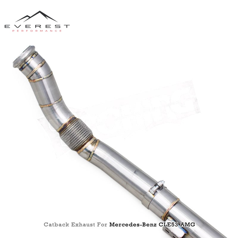 Custom Catback Exhaust Y Midpipe for Mercedes-Benz AMG CLE53 Stainless Steel Muffler Exhaust System with Valved Control