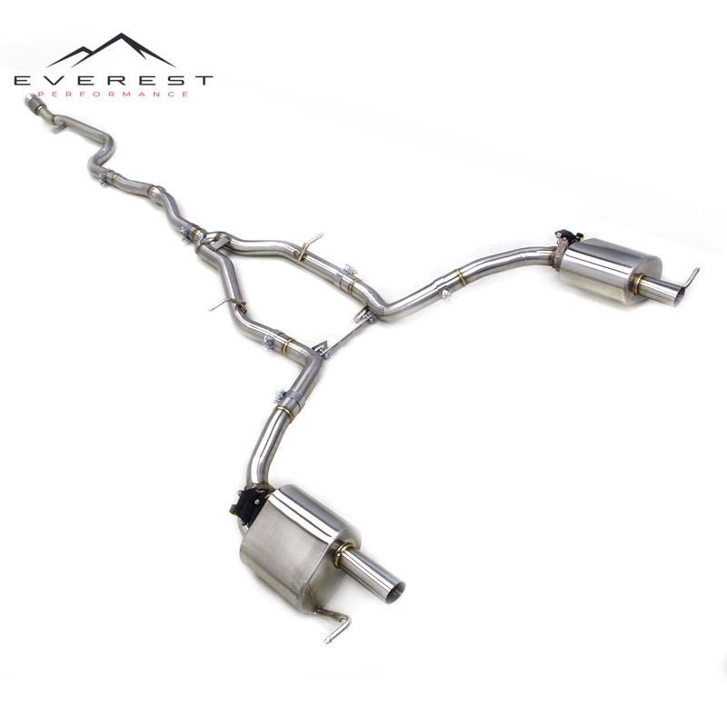 Catback Muffler for Mercedes-Benz E200/E300 W213 2.0T 2017-2023 Polished SUS304 Stainless Steel Valvetronic Exhaust