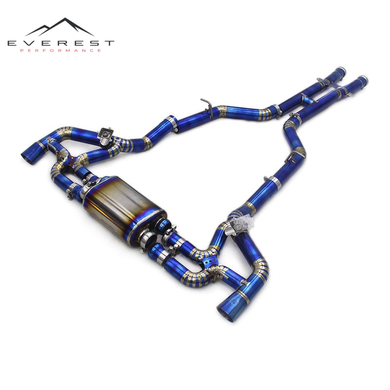 Valves Exhaust Pipes for Mercedes-Benz AMG GT GTS GTR 4.0T 2016-2019 Titanium Catback Muffler With Remote Control
