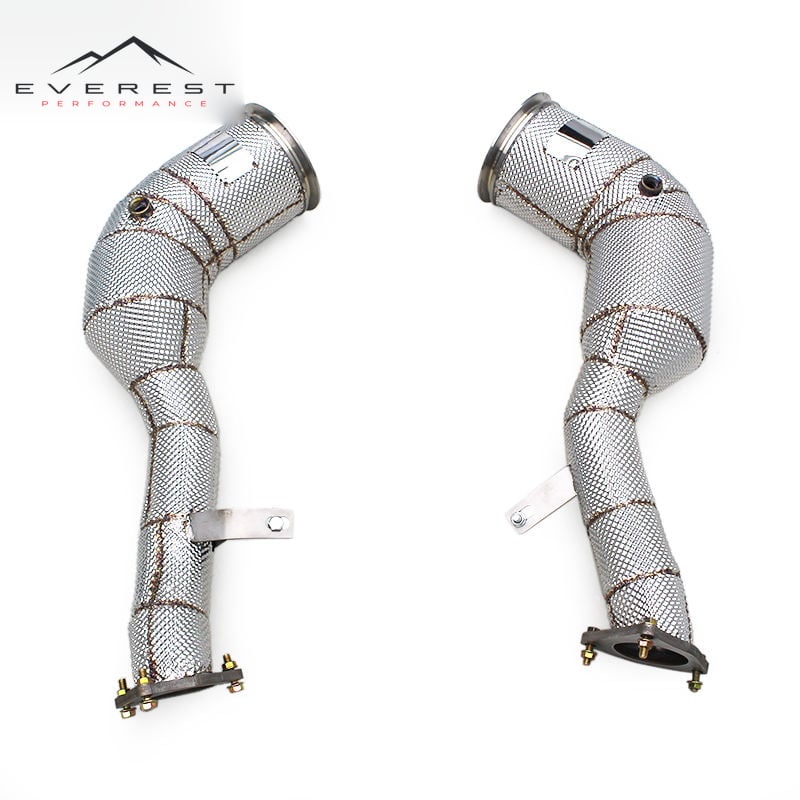 Exhaust Pipes for Porsche Macan Turbo/ GTS 2.9T 2020-2024 Downpipe With Heat Shield Stainless Steel Header