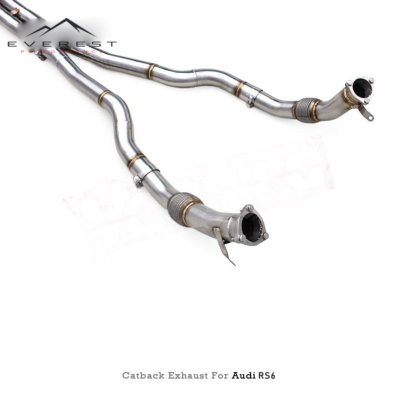 Racing High Performance Stainless Steel Catback Exhaust System for Audi RS6/RS7 C8 4.0T 2019-2023 with RS Tips
