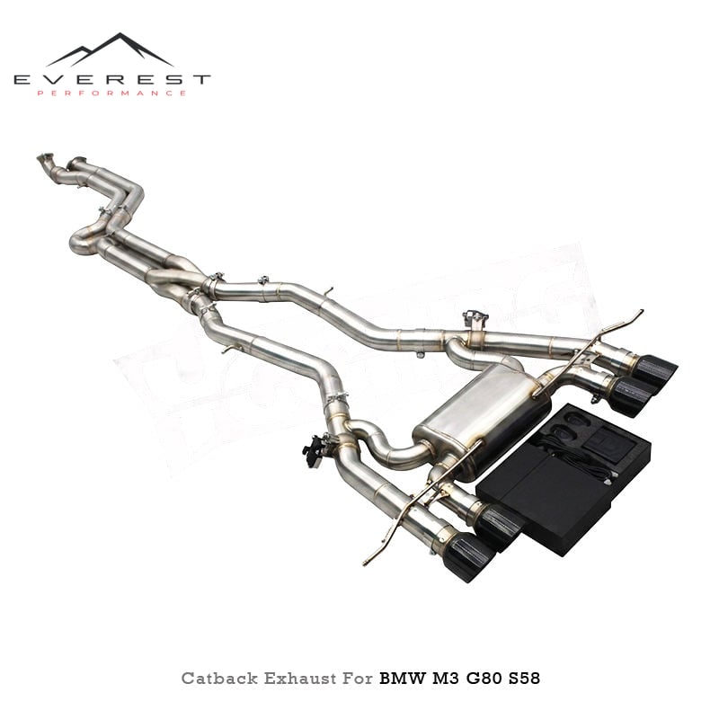 Custom Valvetronic Exhaust System for BMW M3/M4 G80/G82 3.0T 2021-2026 Equal Length Mid Pipe with Z Pipes With Dynamic Control