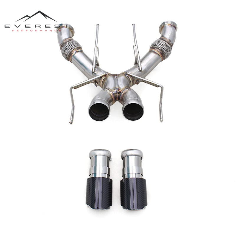 Car X-pipe Straight Exhaust System for Mclaren 750S 4.0T 2020-2025 Custom Non-Valved Rear Muffler Enhanced Sound