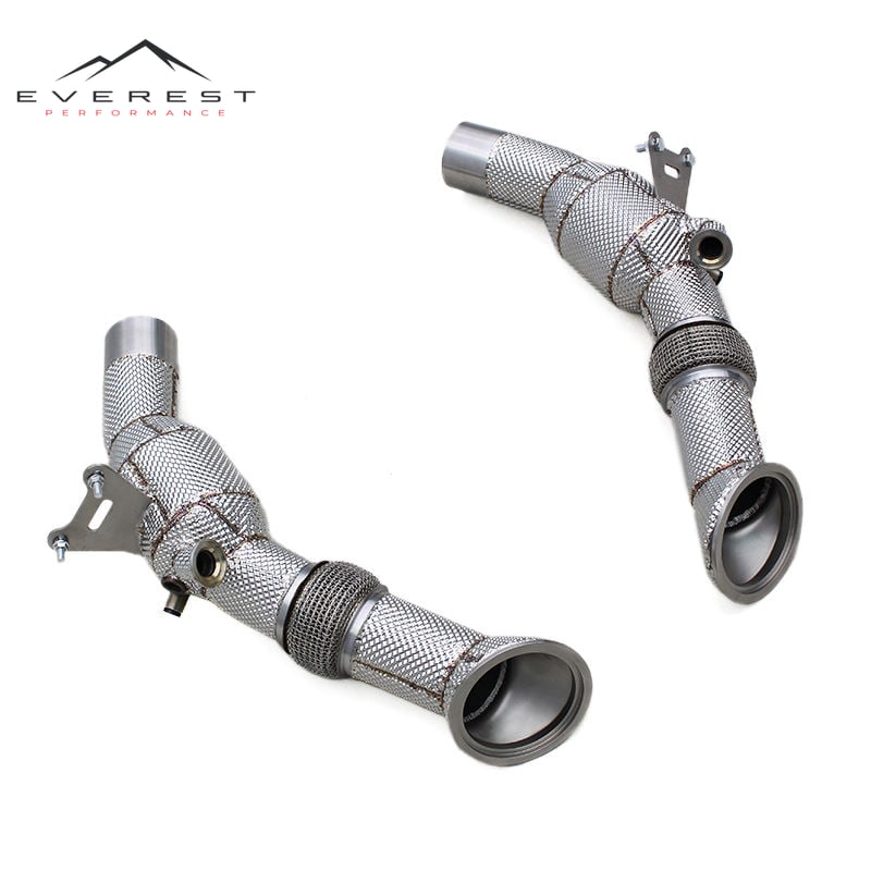 Racing SS304 Catback Exhaust Pipes for Ferrari SF90 Spider/Stradale 3.9T V8 2019-2023 100/200/300 Cell Catalyst Catted Downpipe