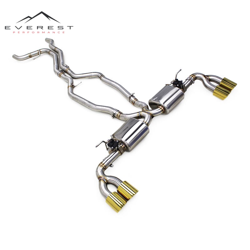 Catback Exhaust for Porsche Cayenne S 958/958.1 3.0T 2011-2017 Stainless Steel Exhaust Pipe Valved Muffler Exhaust System