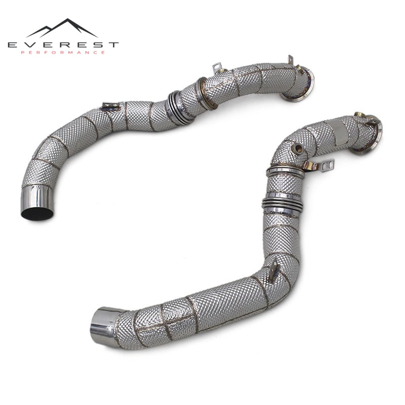 Tuning Stainless Steel Exhaust Pipes for BMW M5 F90 4.4T 2018-2023 Heat Shield Exhaust Downpipe Car Exhaust System