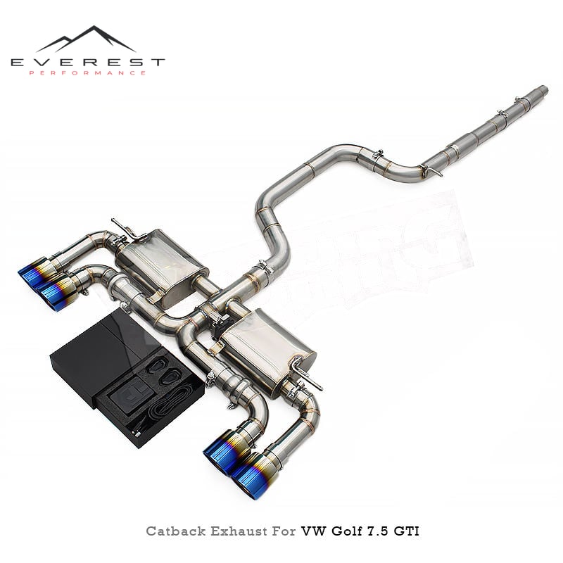 Racing Valvetronic Catback Exhaust for VW GOLF 7/7.5 MK7/MK7.5 GTI 2.0T 2014-2020 SUS304 With Valved Muffler Exhaust Pipes