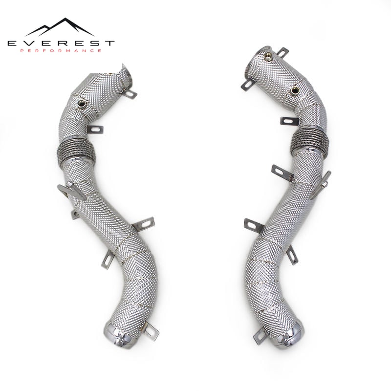 SS304 Exhaust Downpipe for Mclaren 540C/570/570S/570GT/MP4-12C 3.8T 2012-2014 High Flow Catted Downpipe 100/200/300 Cell