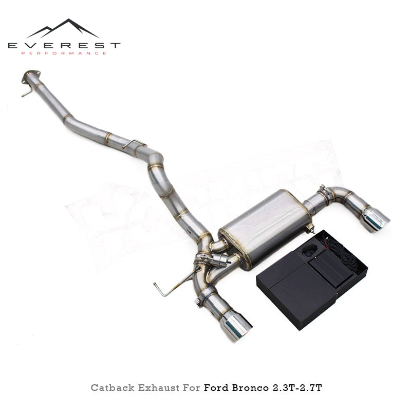 SS304 Catback Valved Muffler Exhaust Pipe System for Ford Bronco L4 2.3T/2.7L 2024-2025 Dynamic Sound With Control