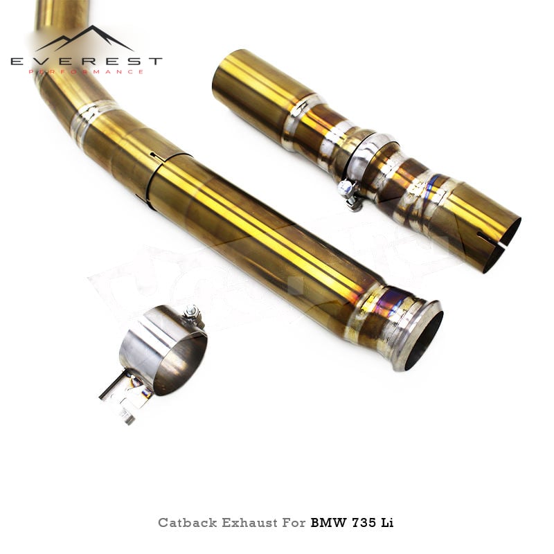 Titanium Lightweight Exhaust Pipe System for BMW 735 Li 3.0T 2023-2024 Valvetronic Muffler with Resonator Racing Car